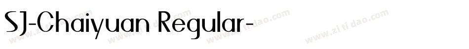 SJ-Chaiyuan Regular字体转换